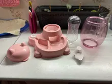 Alimentador automático de mascotas, para perros y gatos, depósito de comida de 2.2L y de agua de 528ml, suministro lento de comida