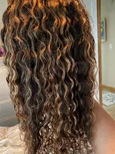 ALICE-pelucas de cabello humano rizado con malla frontal, cabello con cierre superior de cuero cabelludo de 150% de densidad, no Remy