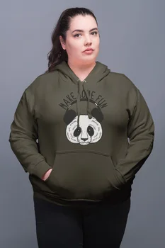 

Angemiel Wear Make Some Fun Panda Green Women 'S Hooded Sweatshirt