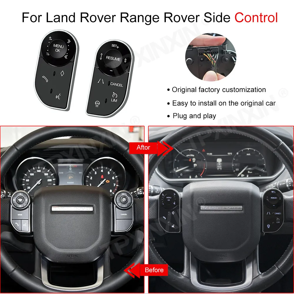 

For Land Rover Range Rover square control old to new brand Button 2020 2021 upgrade multi-function steering wheel Accessories