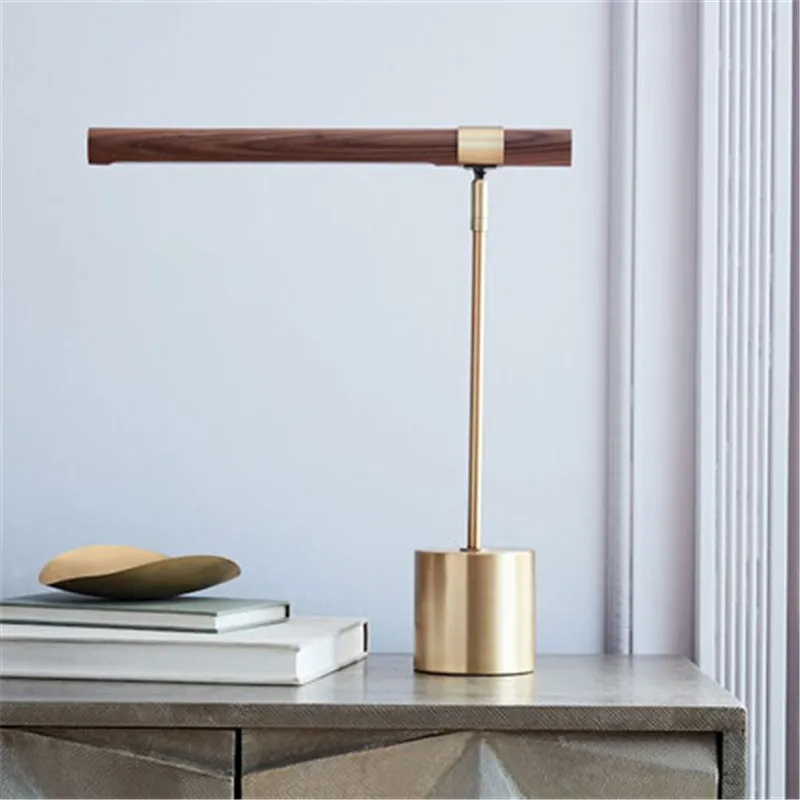 

Nordic Art Wood Grain Bedroom Bedside Table Light Creative Living Room Study Hotel Room Decoration Lamp Vintage Lighting