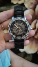 Winner-Reloj de pulsera para hombre, transparente, brillante, movimiento de engranaje, masculino