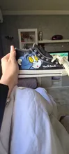 Zapatos con estampado de dibujos animados para mujer, alpargatas planas de lona con tacón grueso de diseñador, 2021