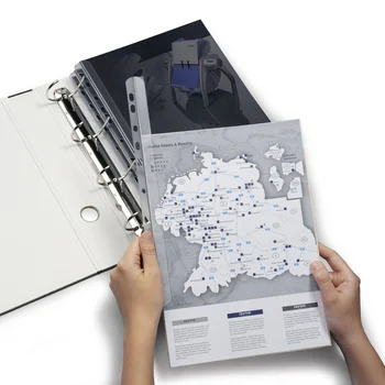 

Paper clip A4, 6mm, with perforation transparent