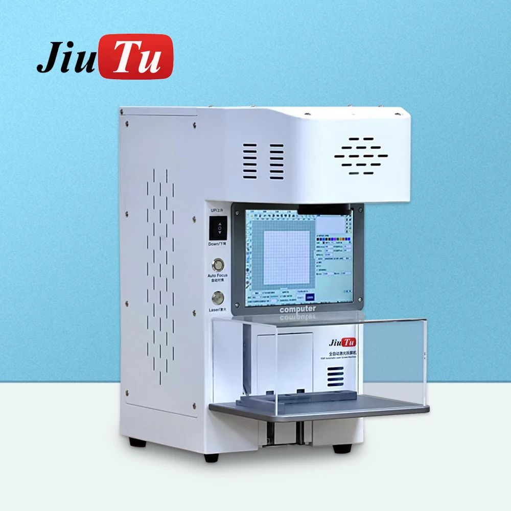 20W Fiber Laser Machine For iPhone Battery Rear Cover Bezel Frame Separator Remover Built in Fume Extractor