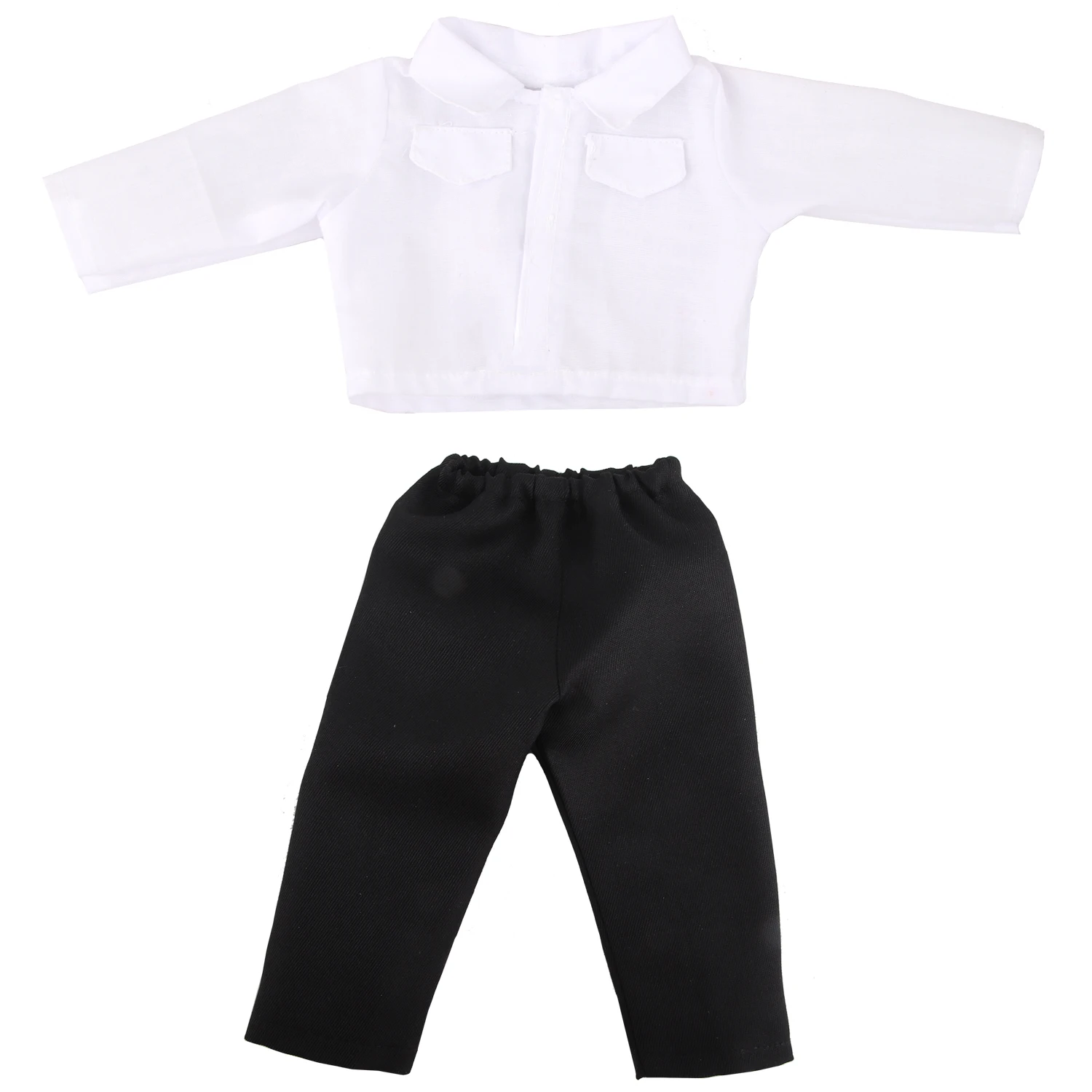 White Shirt+Pants Clothes Set For 43cm Baby New Born Doll Office Lady Suit Fit For American 18 Inch Girl And OG,Russia Doll Toy