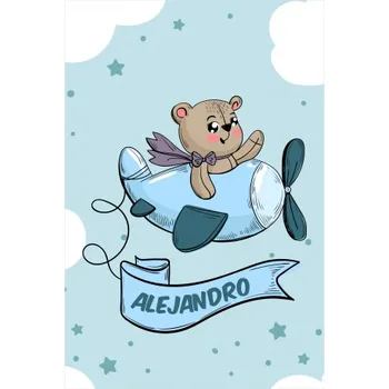 

Blind Iroa Digital Bear Aviator! ROLLER BLINDS TRANSLUCENT PERSONALIZED WITH NAME! (100X170)