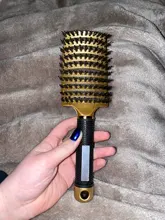 Peine para masaje del cuero cabelludo para niña, cerdas de nailon, cepillo de pelo rizado húmedo para mujer, cepillo de pelo para salón, herramientas de estilo de peluquería