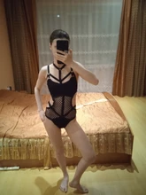 Swimwear Women Bathing-Suit Fish-Net Sheer Plus-Size Knit Mesh Xs-5xl Beach-V536b Female