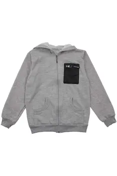 

Gray Male Child Hooded Winter Sweat