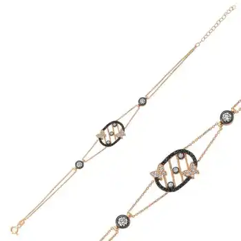 

KUTAYDAN 925 Sterling Silver Cubic Zirconia Butterfly Womens Bracelet