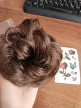 AILIADE-moño de goma elástica para mujer, sombreros de niña, moño desordenado, Donut, gris, marrón, Goma elástica para el pelo, banda de goma, extensiones de cabello
