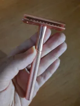 HAWARD-maquinilla de afeitar de doble filo para hombre y mujer, maquinilla de afeitar Manual clásica para la depilación, 20 hojas de afeitar, oro rosa