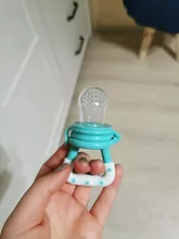 Chupete con mordedor de comida fresca para bebé, tete de alimentación con seguro para la tetina, pezón de alimentación para niños