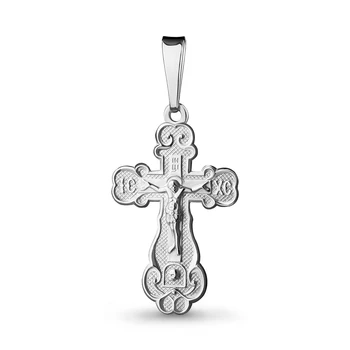 

Aquamarine Orthodox cross without inserts, 925 sterling silver