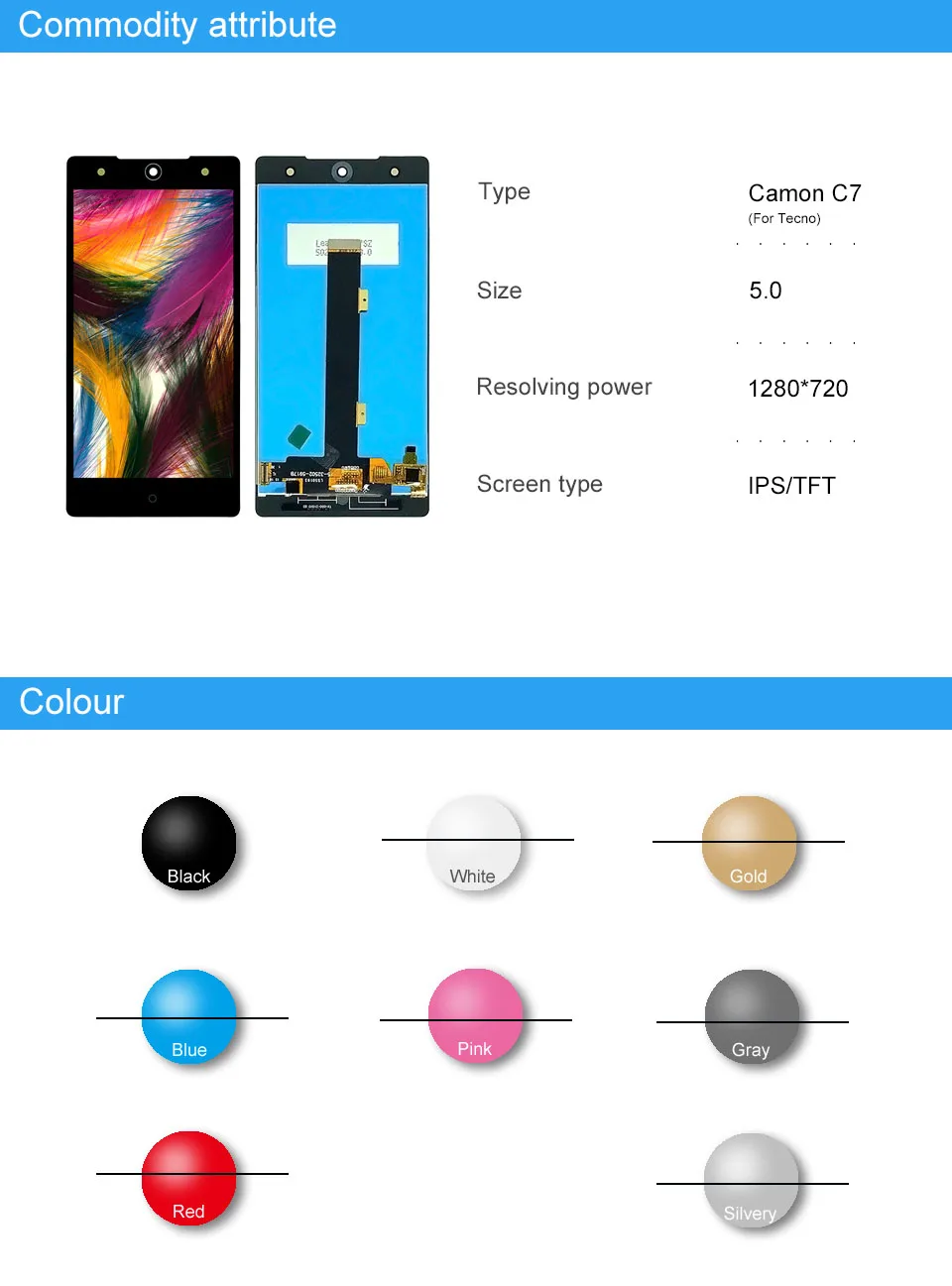 20pcs lcd для Tecno Camon C7 lcd экран дигитайзер полный для Tecno Camon C7 lcd дисплей сенсорный экран включает бесплатную доставку DHL