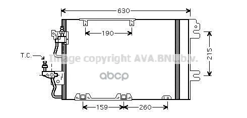 Радиатор Кондиционера С Осушит. Ava арт. OL5367D