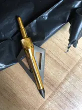 Puntas de arquería caza con punta de flecha, punta de flecha, arco blanco, accesorios de tiro, afilado, fijo, 3 hojas, 100 granos, 1 Uds.