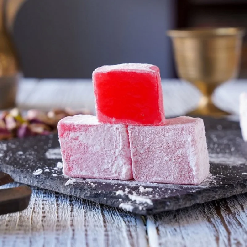 

Amazing Turkish Plain Rose Luxury %100 Hand Made Turkish Delight Vegan Candy Dessert Delicious Gourmet Sweet 450 grams