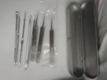 De acero inoxidable acné Facial Blackhead removedor de agujas Extractor comedón, mancha, espinilla Kit de eliminación de doble cara cabeza de herramienta de cuidado