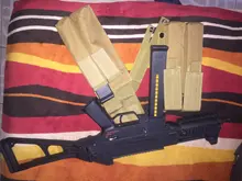 Funda cartuchera táctica doble para caza, funda cartuchera Molle AEG, Airsoft militar, P90