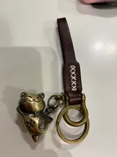 LLavero de cuerda de cuero de gato de la suerte para hombre y mujer, cadena de coche colgante Vintage, anillo de llave sencilla para pareja, regalo para enamorados, cordón de joyería