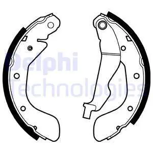 Колодки барабанные\ Daewoo Aveo/Kalos 1.2/1.4/1.6 03-04 DELPHI L