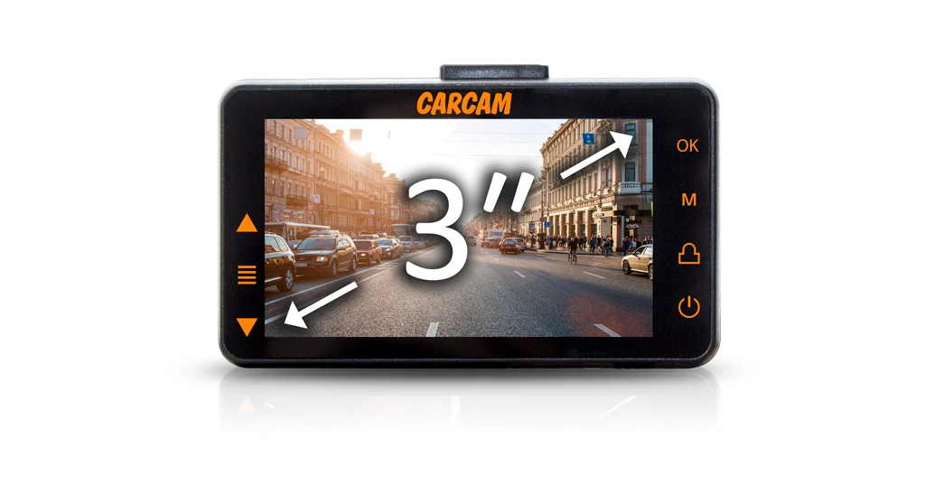 Автомобильный DVR Full HD видеорегистратор CARCAM D5 с дополнительной HD-камерой