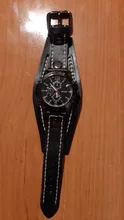 Jessingshow-Reloj de pulsera de cuarzo para hombre, cronógrafo de lujo, estilo Punk, de cristal azul, a la moda