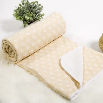 

Baby knitted blanket-bedspread Hearts (beige)