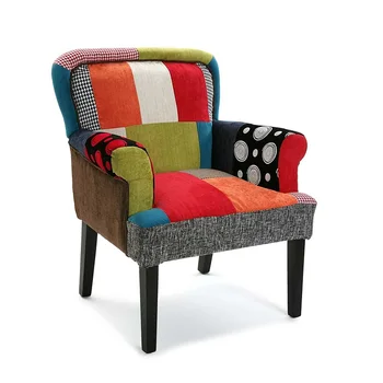 

Versa Home Philippe furniture sillon printed material four-legged cotton with armrest 19501375