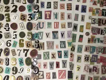 Pegatinas decorativas hechas a mano para álbum de recortes, calcomanías con números del alfabeto en inglés, Retro, decoración de álbumes y diarios, lote de 6 unidades