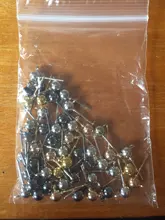 50 unids/lote 3/4/5mm 6 colores Pin finding studs arete pines básicos tapones conector para DIY joyería accesorios suministros