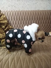 Dog Overalls Clothing Puppy Winter Coat Hoodie Pet-Dog Cotton Thicken Dot for Small Big-Polka-Dot