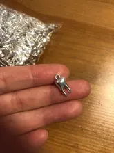 20 Uds. En 3D de colgantes de diente de zombi, muelas de la dentadura de 16x8x5mm, colgantes de Color plateado Bronce Antiguo, hechos a mano, joyería tibetana