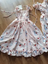 Women's Dresses Chic Lady Kawaii Ulzzang Strawberry Rabbit Cute Strap Dress Female Ins