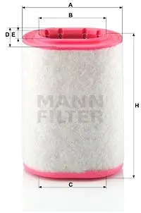 Фильтр воздушныйLand Rover Range Rover 4,4 02 MANN-FILTER C18161