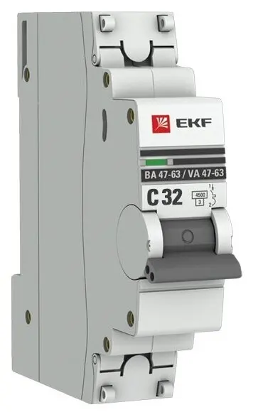 Автоматический выключатель EKF ВА 47-63 1P (C) 4 5kA 32 А | Обустройство дома