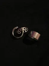 Hiphop-Anillo de Metal para hombre y mujer, conjunto de anillos Punk, accesorios de dedo ajustables, hebilla, cola de articulación, joyería de boda