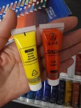 Pintura acrílica profesional de 12/24 colores 15ml tubos pintura de dibujo pigmento cuadro de pared pintado a mano para artista DIY