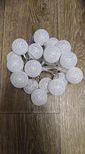 Lights-String Garland Cotton-Ball Led Wedding Party Christmas Outdoordiy Holiday 5M Crib