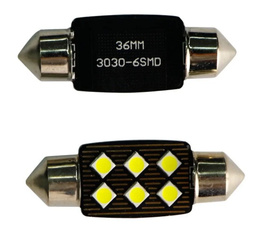 Автомобильная светодиодная лампа FS C5W 3030 6SMD 36мм(Черный
