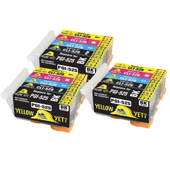 

15Pcs PGI525 CLI526 Ink Cartridge for PGI 525 CLI 526 Canon MX885 MG5120 iX6550 MG6150 MG8150 IP4950 MG5150 IP4850 iP4800 MG5350