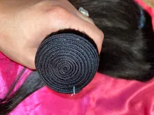 Mechones de cabello humano postizo liso brasileño, extensiones de cabello humano virgen sin procesar, Color Natural, hueso, 30 y 40 pulgadas