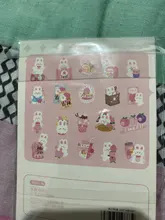 Lote de 40 pegatinas decorativas de oso conejo y Planeta, etiqueta de palo de Scrapbooking, diario, papelería, álbum, fiesta Kawaii, pegatina de perro