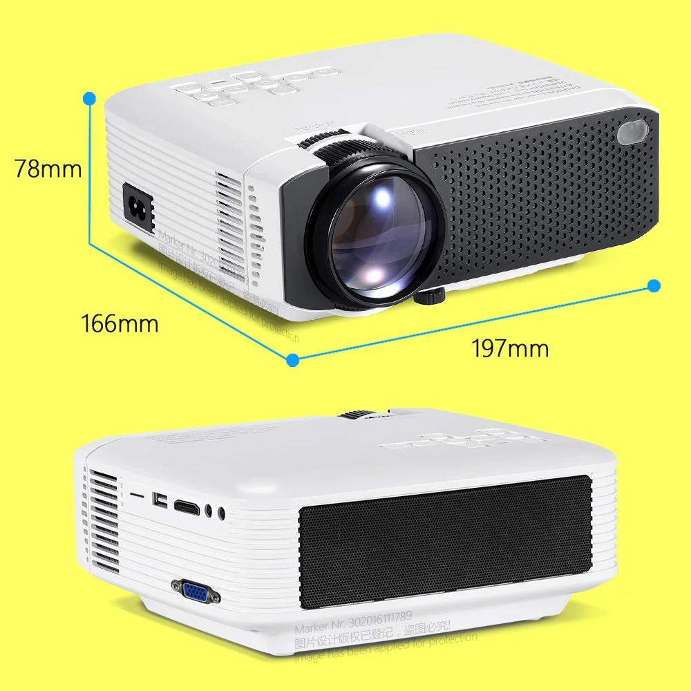 AUN mini projetor D50s 1280x720P/800x480P| suporte android wifi projetor 4k (x96q) | home theater full hd 1080p 3d | mini projetor portátil-4