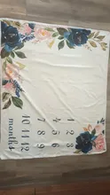 Manta de franela para bebés, fondo de flores, manta de Foto mensual para recién nacidos, estera para gatear