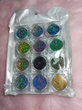 12 unids/set uñas polvo escamas iridiscentes lentejuelas oro plata Super brillante lentejuelas uñas artísticas manicura Decoración