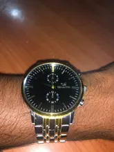 ORLANDO-reloj de cuarzo para hombre, cronógrafo de pulsera de acero inoxidable chapado en oro y plata, a la moda, nuevo, envío directo