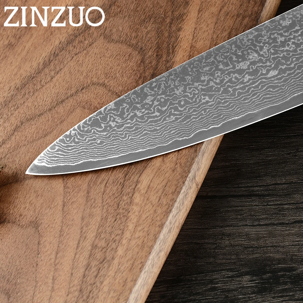 Набор ножей из дамасской стали ZINZUO набор 4 предметов кухонных с Дамасским лезвием